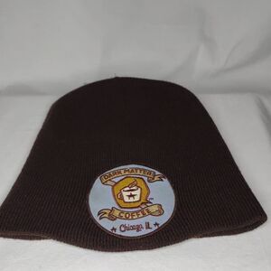 Adult Unisex Dark Matter Coffee Logo Embroidered Beanie Hat Brown